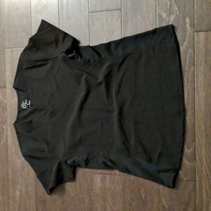 Black Scrub Top with Two Pockets